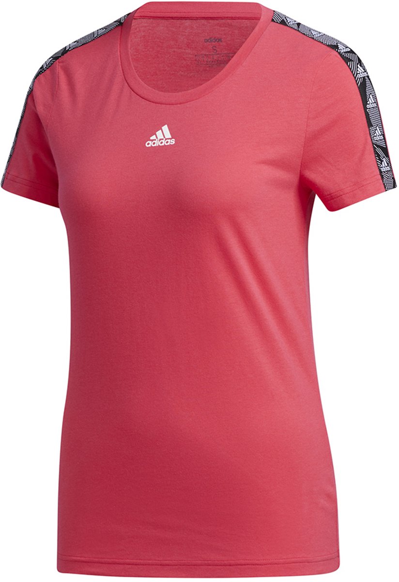 adidas T-shirt Dames Essentials Tape Tee Roze