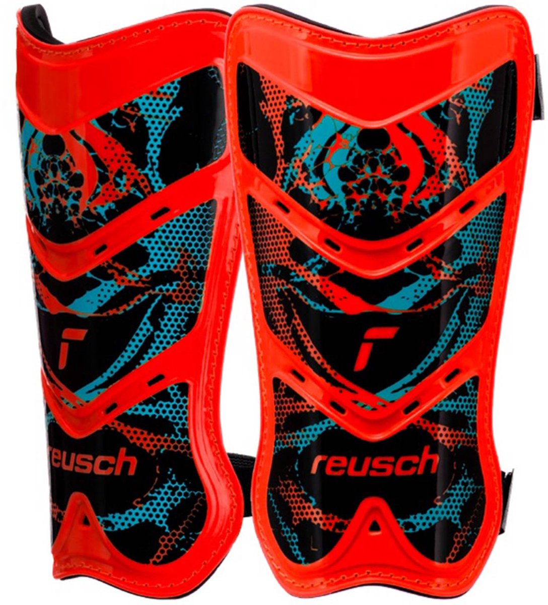 Reusch Scheenbeschermers Voetbal Shinguard Attrakt Lite Rood-Zwart - Maat L