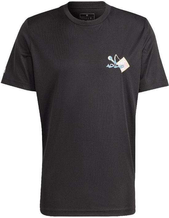 adidas T-shirt Heren Tennis APP Zwart - Maat S