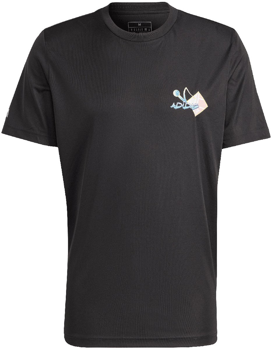 adidas T-shirt Heren Tennis APP Zwart