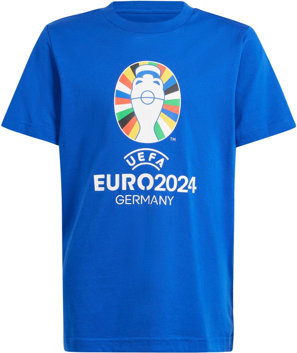 adidas T-shirt Kinderen Official Emblem 164cm Blauw