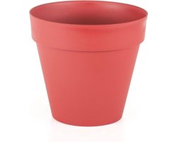 Bloempot Mansion 76L rood in- & outdoor + gratis schaal en drainage