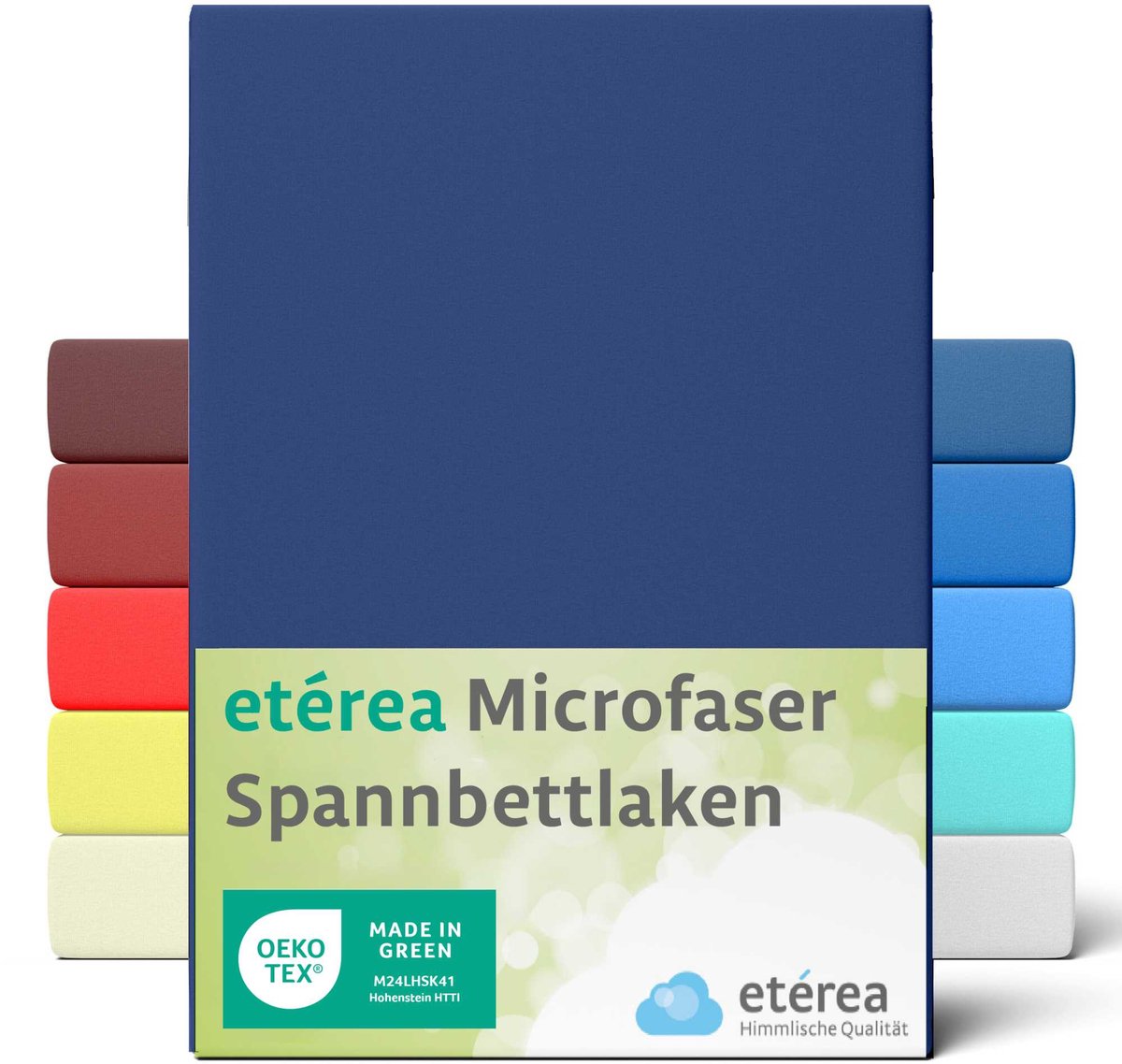 etérea Microvezel Jersey Hoeslaken 90x200-100x200 cm Marineblauw