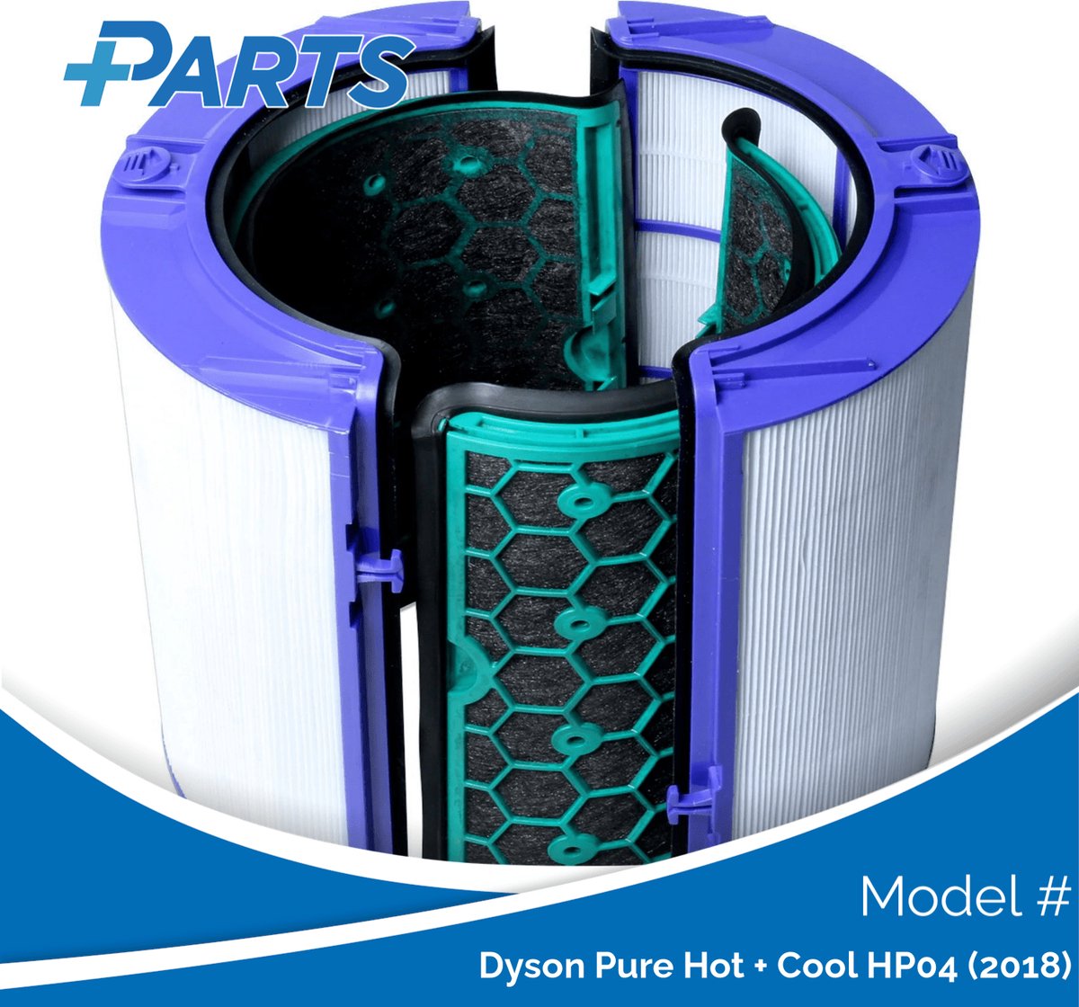 Dyson Pure Hot + Cool HP04 (2018) Filter (Plus.Parts® alternatief voor 969048-05)