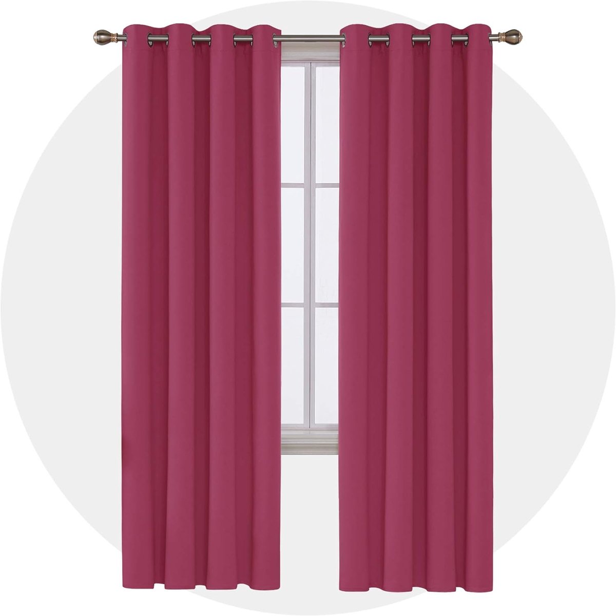 Famanu verduisterende gordijn voor slaapkamer of woonkamer - warmte - geïsoleerde verlichting - 132 x 213 cm - roze