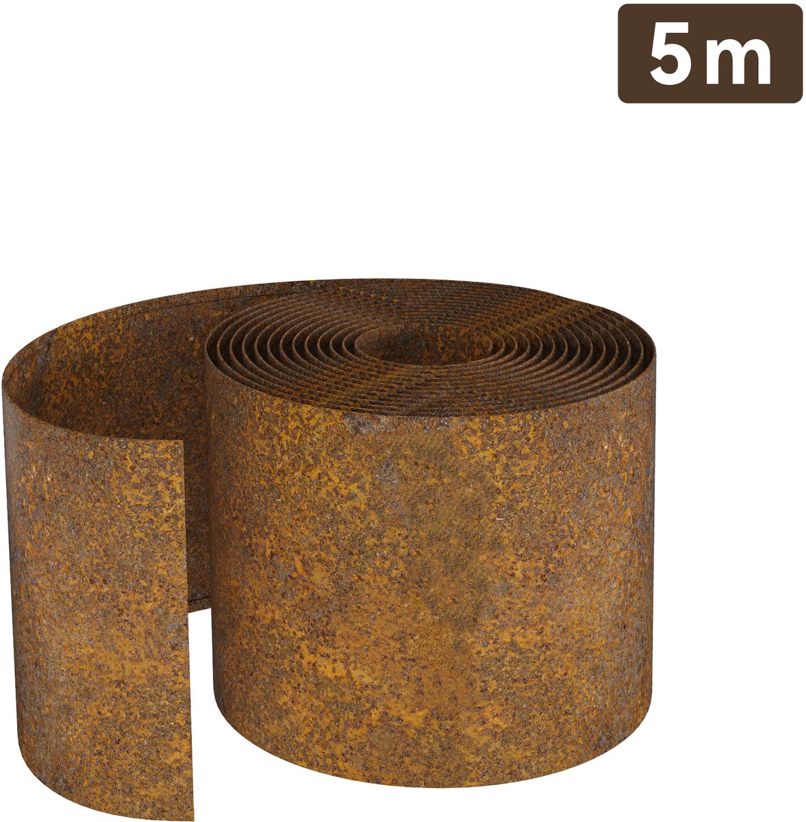 Aufun Grasrand 5 m - Metalen Border - 14 cm Hoog Grasrand met Roest - Flexibele border