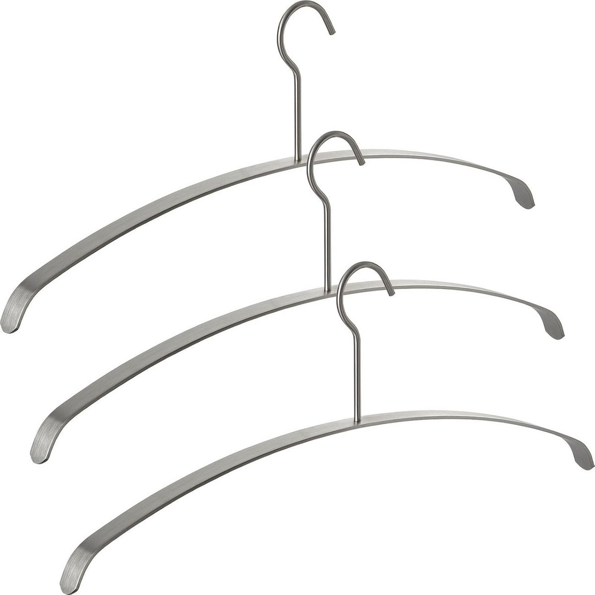 3x Garderobehanger RVS Sterk Kleerhanger Wandkapstok - 455 mm Breed