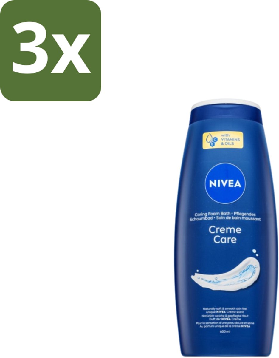 Nivea – Douchegel – Creme Care – 650 ml - Bulkverpakking - 3 stuks