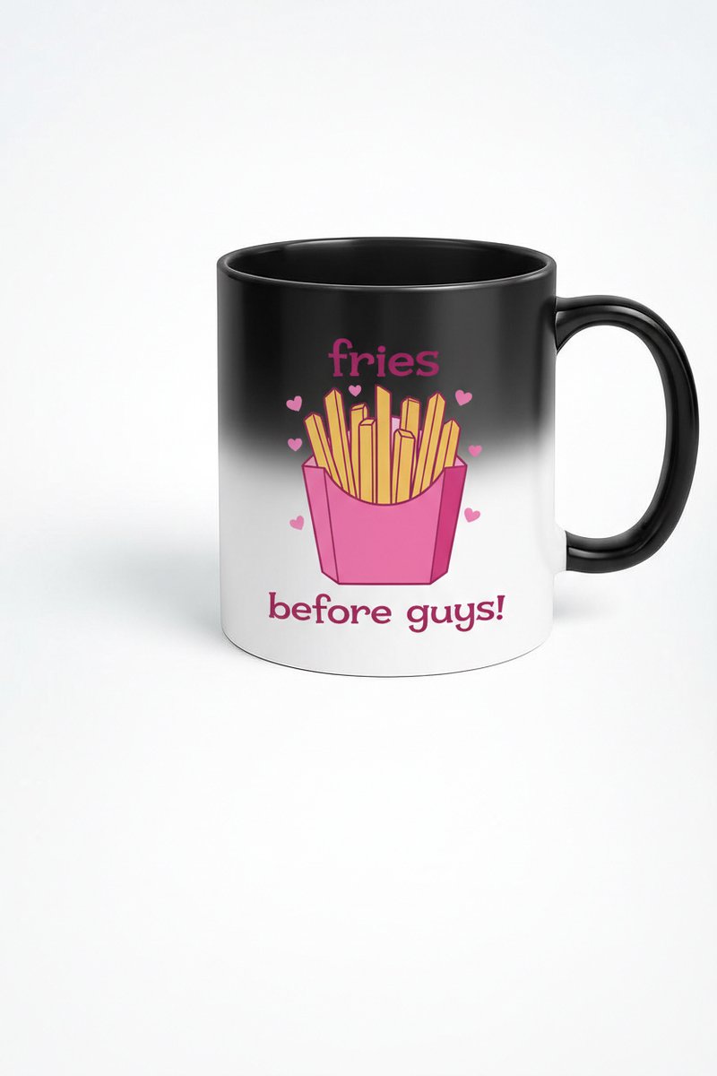 Magic Mok 'Fries Before Guys!' - Kleurveranderende Friet Beker Cadeau