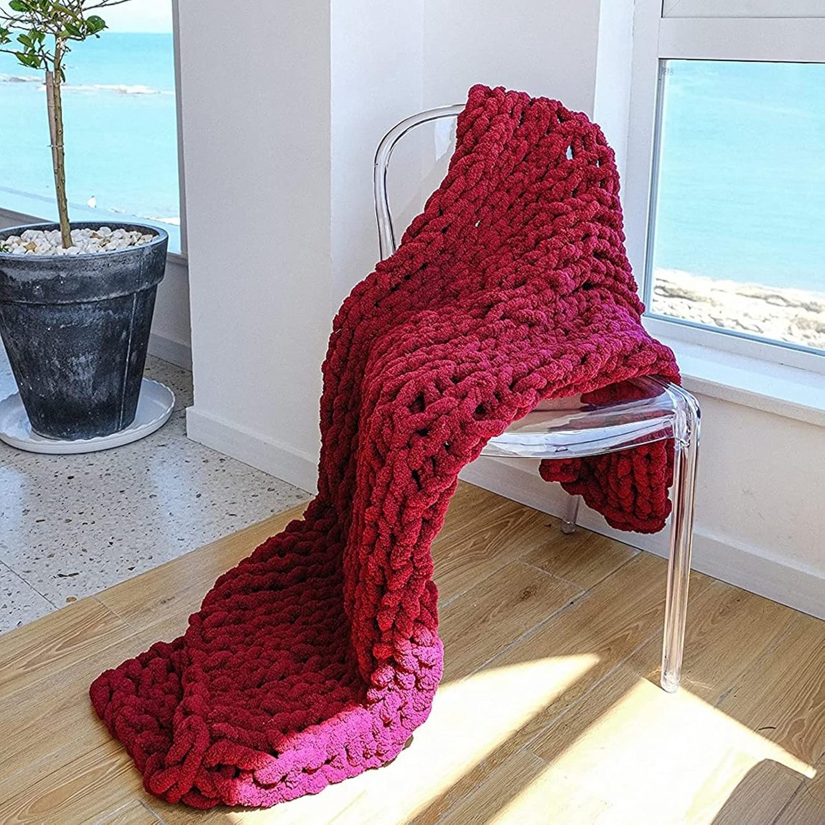 Extra Dikke Gebreide Plaid - Zacht & Warm Kabelpatroon - Luxe Woondeken 150x200cm