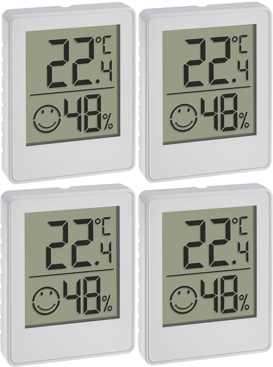 Digitale Mini Thermo-hygrometer met Smiley Comfortzones