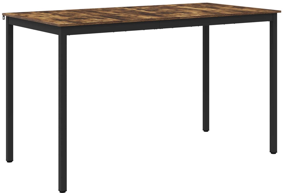 vidaXL Staande - Bartafel - Bewerkt - hout - Rechthoekig Gerookt eiken