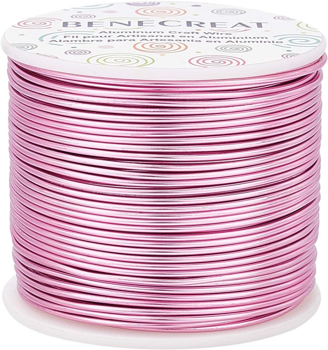 Flexibele Aluminium Sieradendraad 15 mm 68 Meter Rose Pink - Knutselen en Kralen