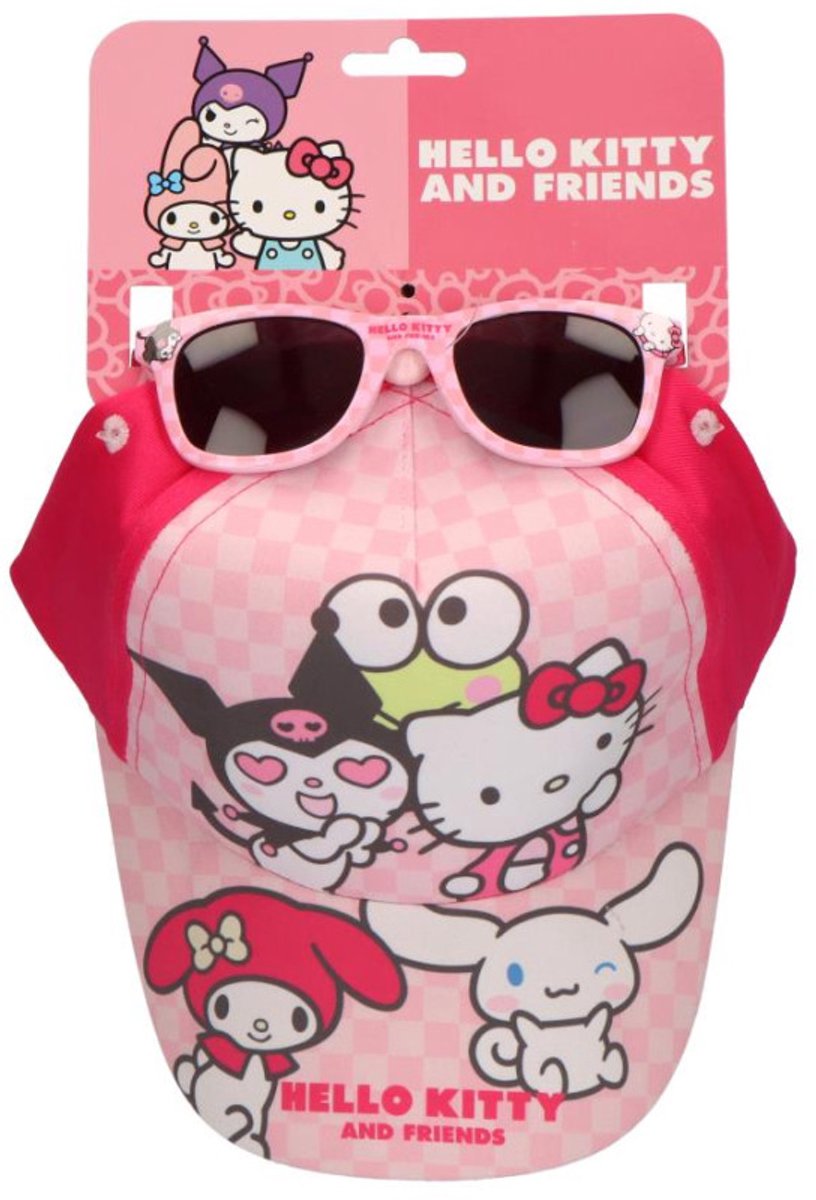 Hello Kitty Friends zonnebrillen en honkbalpet set