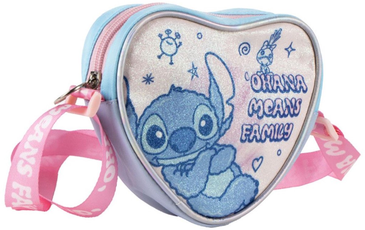 Disney Lilo en Stitch Ohana glitter schoudertas