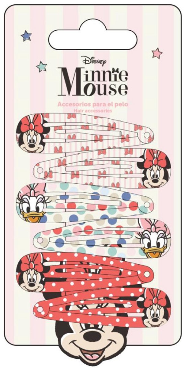 Disney Minnie Daisy 6-delige haarclipset