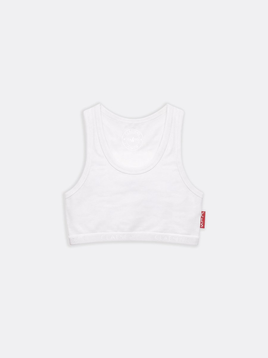 Claesen's® - Meisjes Croptop 1-Pack WitCL 7511-White-10