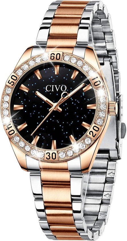 Dameshorloge RVS Analoog Waterdicht - Elegant Quartz Horloge voor Vrouwen