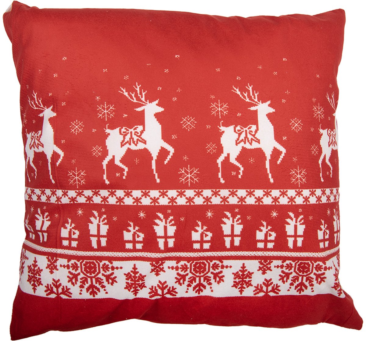 Clayre & Eef Kussenhoes 45x45 cm Rood Polyester