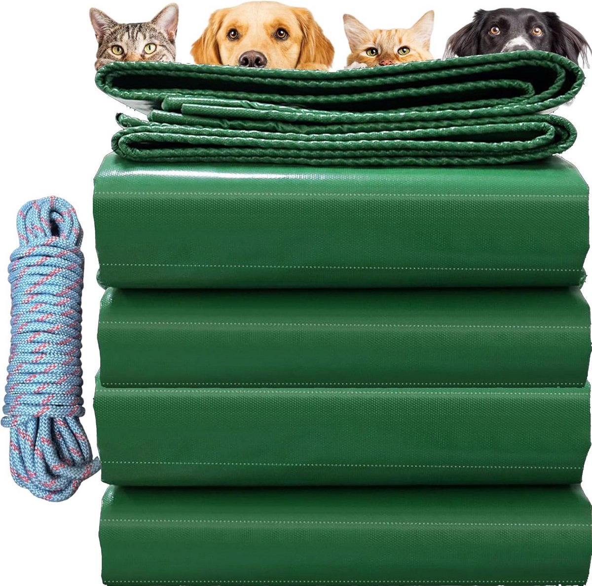 Zwaar Waterdicht PVC Zeil 1.5x10m 520g/m² - Dekzeil voor Hout, Huisdierverblijf, Dak en Aanhanger