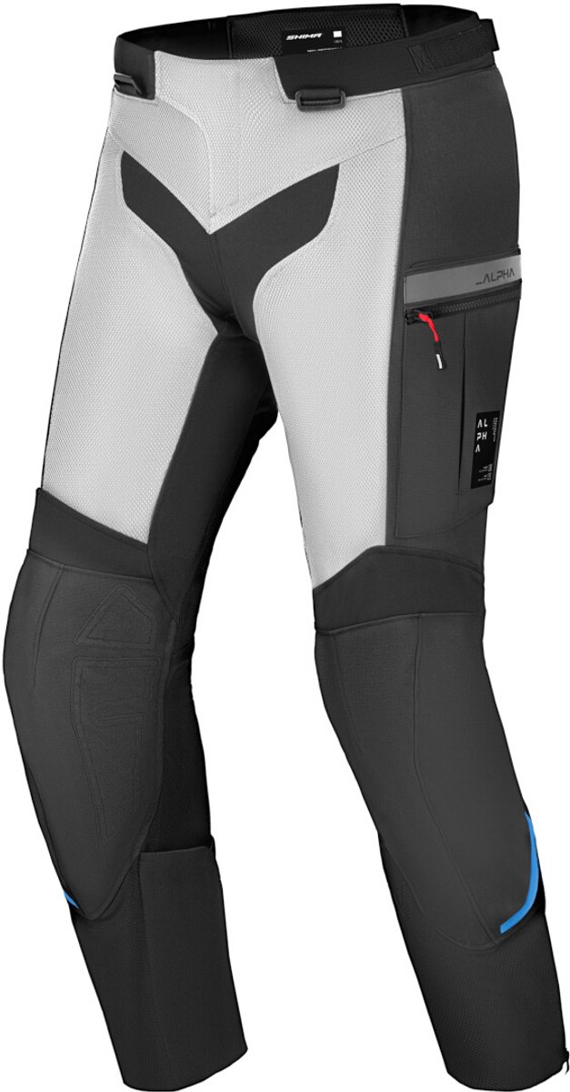 SHIMA Alpha Waterproof Zwart Lichtgrijs Textiele Motorbroek - Broek