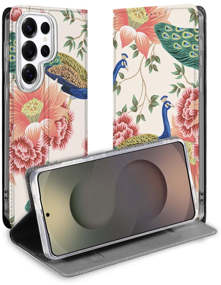 Book Wallet Case Samsung Galaxy S26 Ultra Pink Peacock