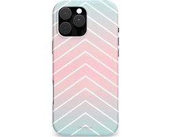 Casetastic hoesje geschikt voor Apple iPhone 16 Pro Max - MagSafe - Dubbellaagse bescherming - Mint Roze Power Up - Fashion Case - Mintgroen Roze