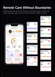 Telefoon met gezondheidsapp, toont slaap, hartslag, bloeddruk en zuurstof. Naast een smartwatch met band.