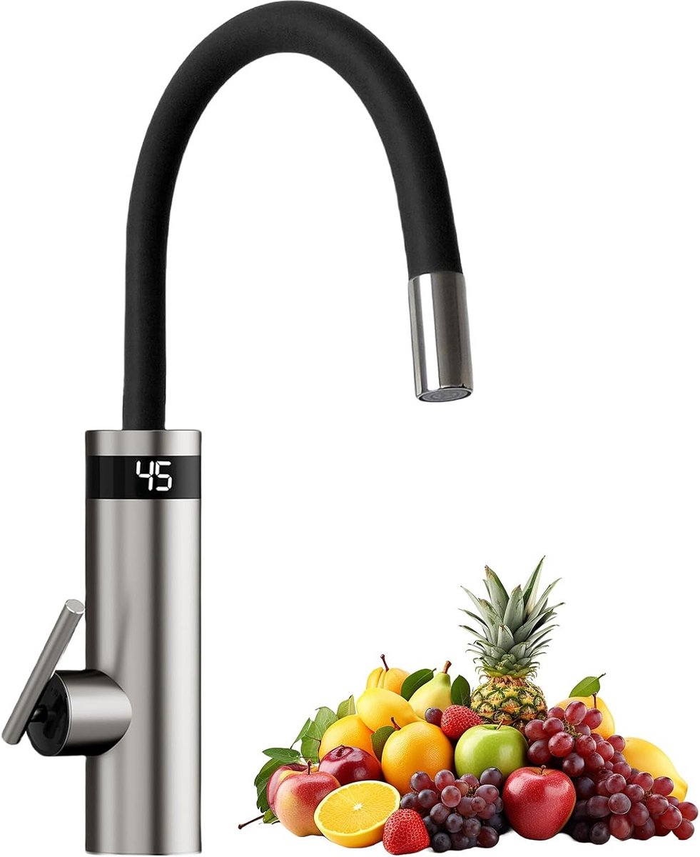 Keukenkraan met Direct Warm Water en Digitale Temperatuurweergave