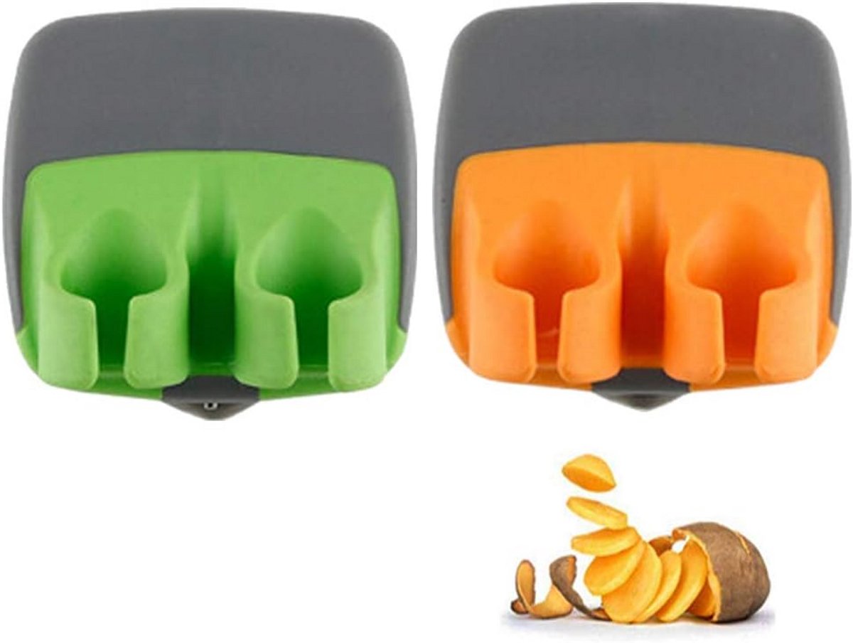 Dunschiller Set met Comfortabele Vingergrepen voor Groenten en Fruit