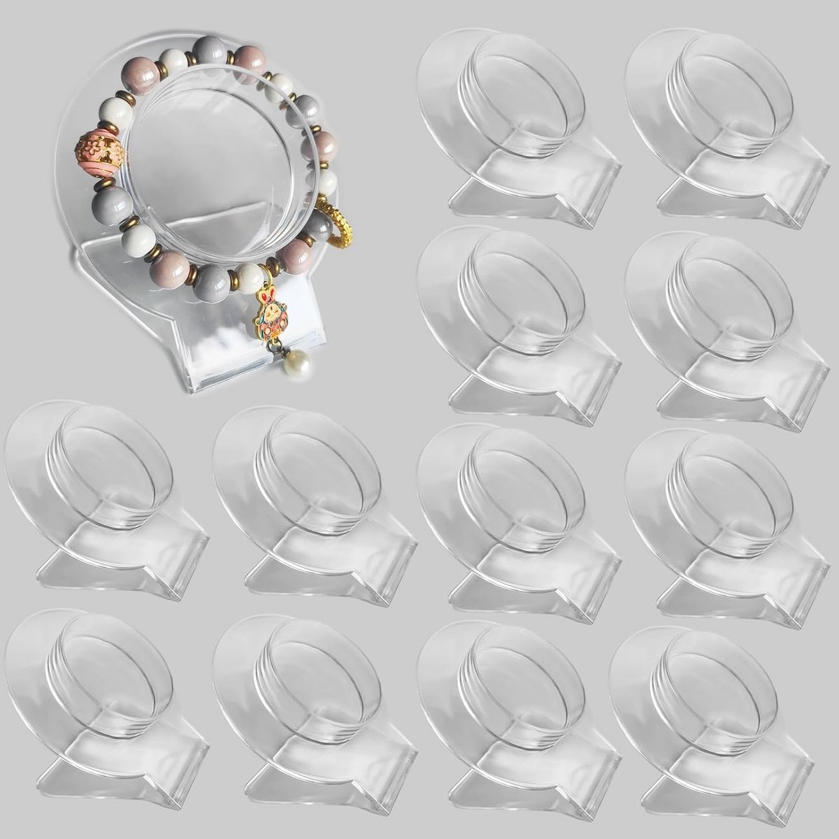 24 Stuks Doorzichtige Acryl Armbandhouders Display Stands Sieraden Organizer
