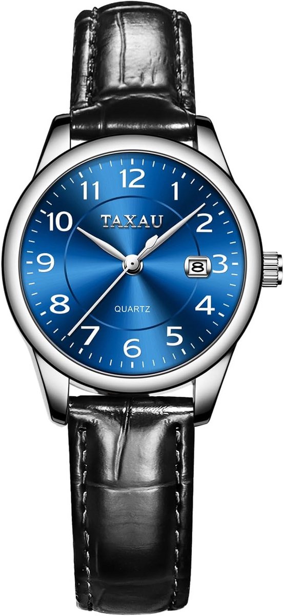 Dameshorloge Analoog Kwarts met Leren Band - Klassiek Zakelijk Polshorloge Waterdicht