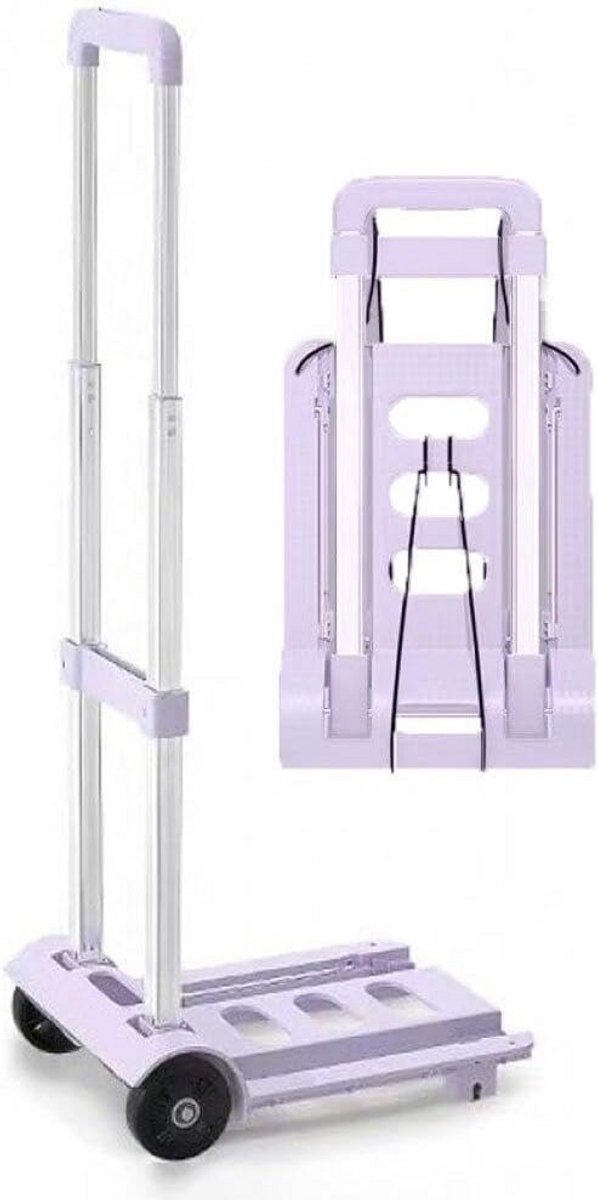 Opvouwbare Handkar Trolley voor Bagage en Boodschappen - Draagbaar en Compact
