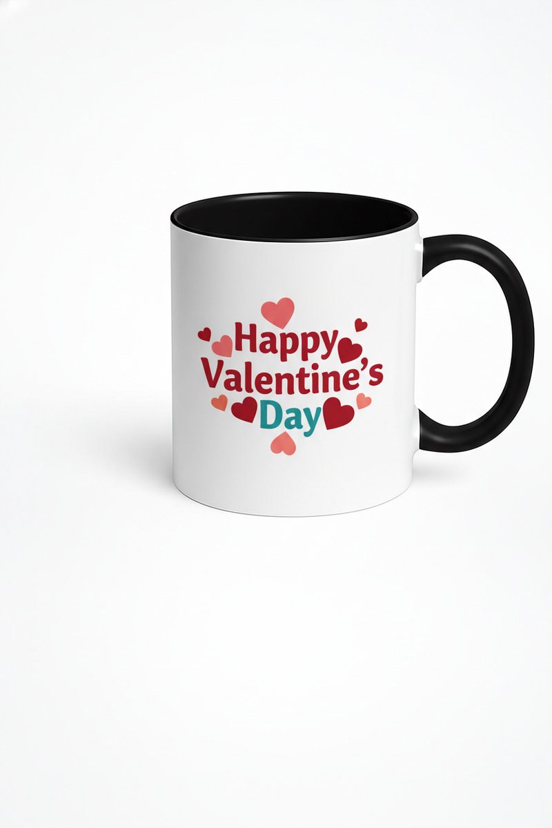 Happy Valentine's Day Mok met Hartjes - Perfect Valentijn Cadeau