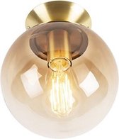 QAZQA pallon - Art Deco Plafondlamp - 1 lichts - Ø 200 mm - Goud/messing -  Woonkamer | Slaapkamer | Keuken
