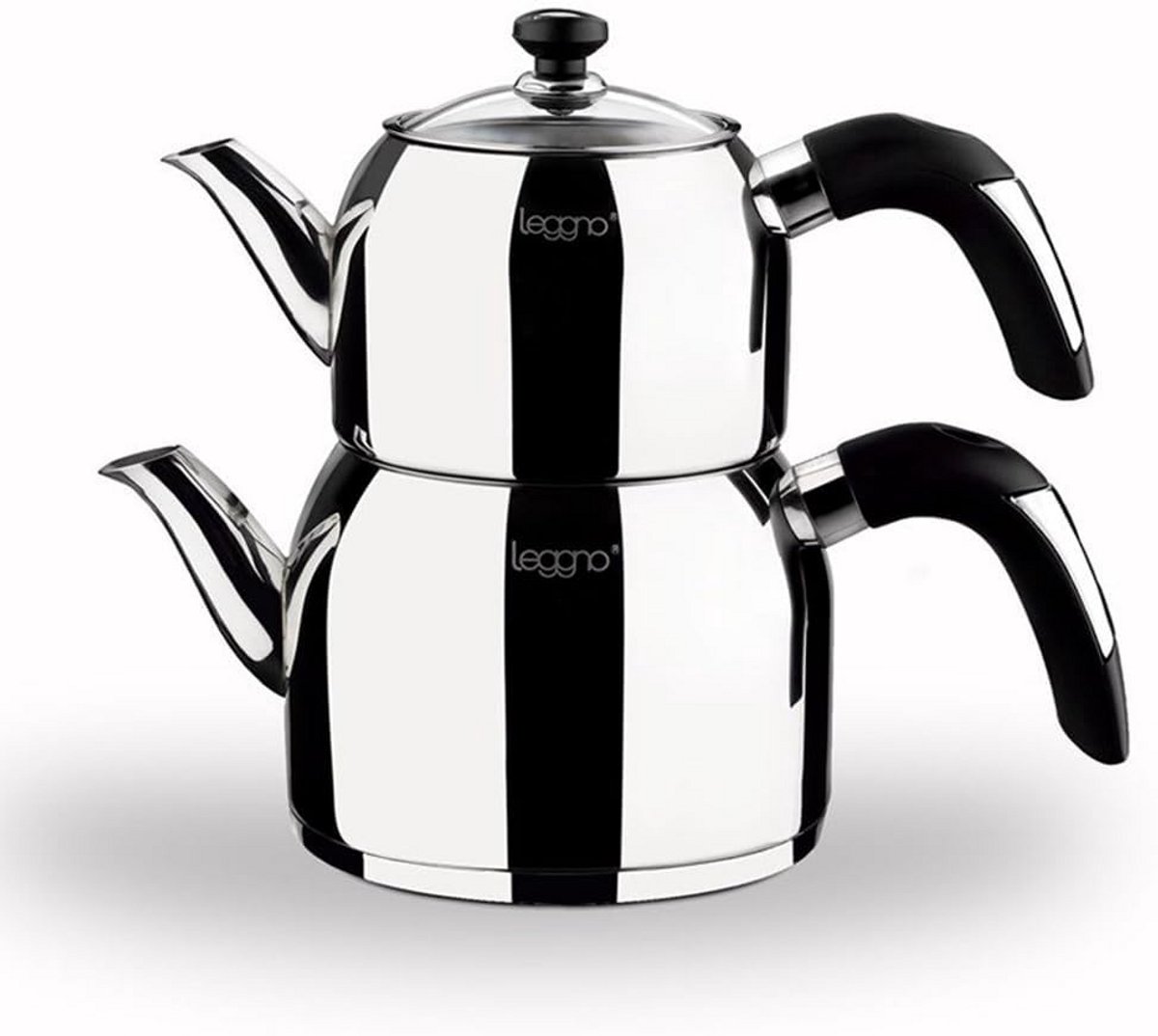 Grote RVS Samovar Theepot Set met Zelffilter - Geschikt voor Alle Warmtebronnen