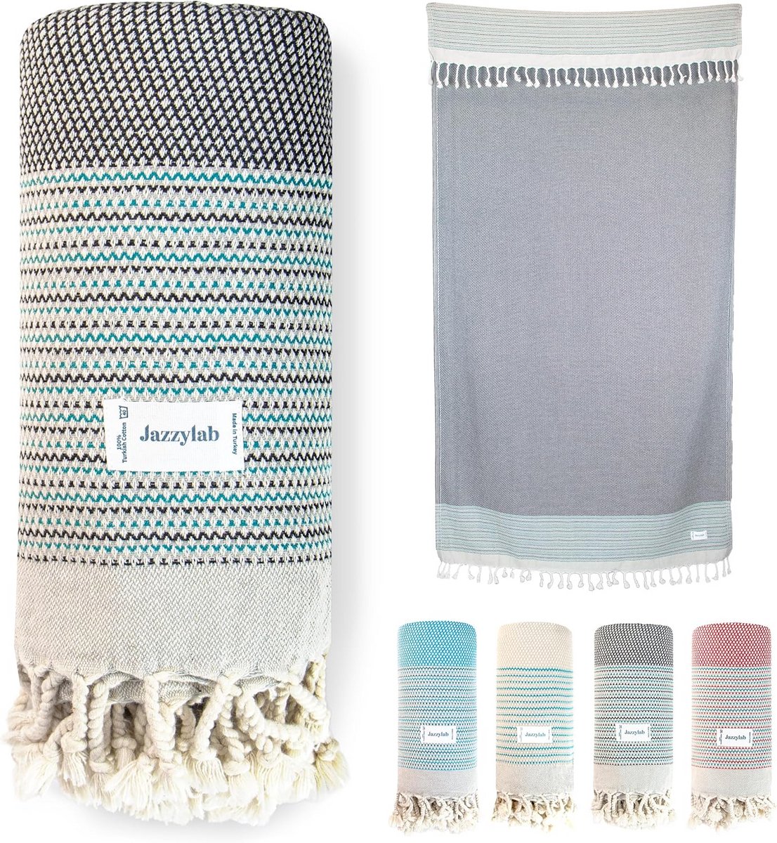 Lichte Hamamdoek Katoen (90x180 cm) | Sneldrogend Strandlaken & Pestemal voor Sauna en Rei