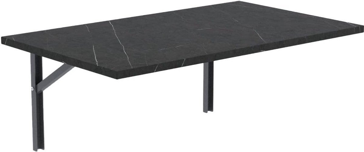 Opklapbare Wandtafel Rechthoekig - Ruimtebesparend Inklapbureau voor Keuken, Thuiskantoor of Woonkamer (100x60 cm)
