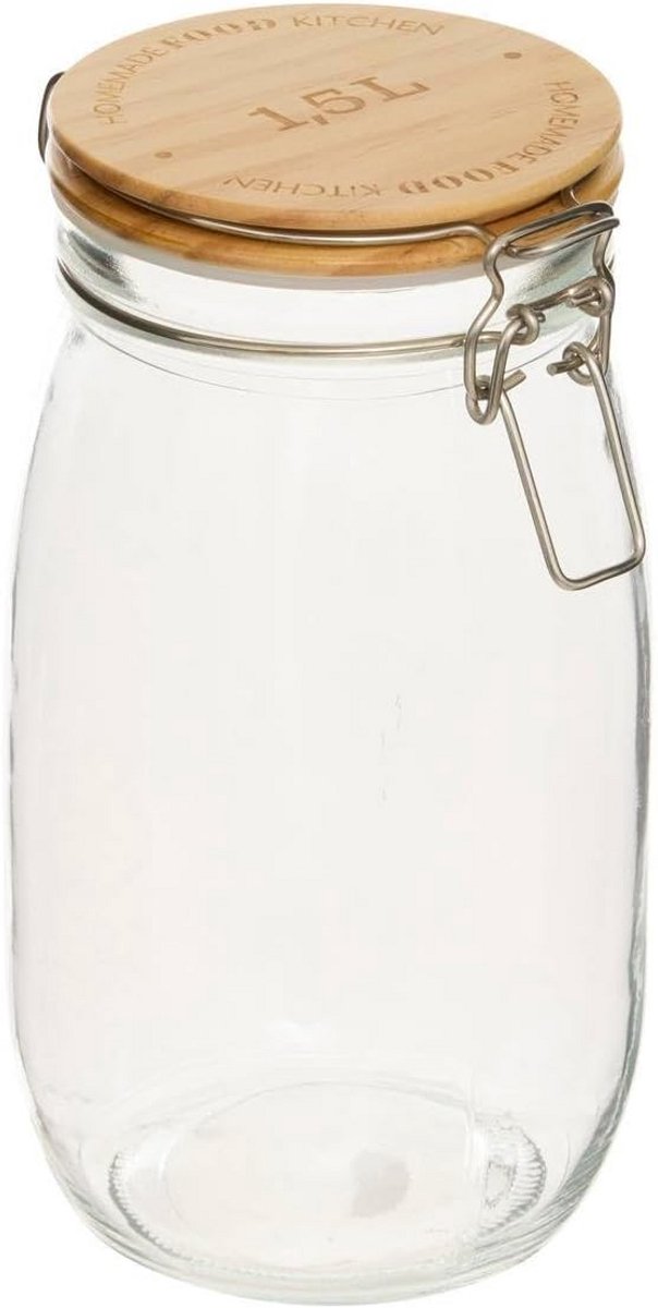 Luchtdichte Voorraadpot met Bamboe Deksel 1,5 Liter