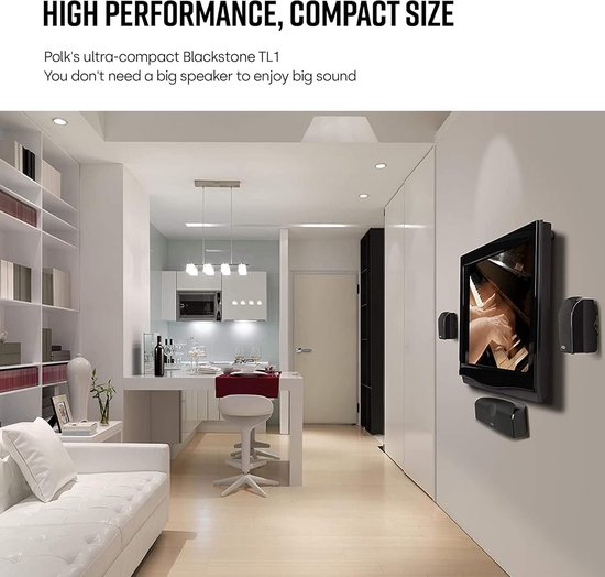 Center Speaker Zwart voor Home Cinema - Compacte Geluidskwaliteit — afbeelding 3