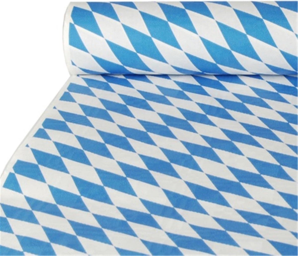Geruite Tafelkleden voor Oktoberfest, 10 x 1 m, Beiers Blauw