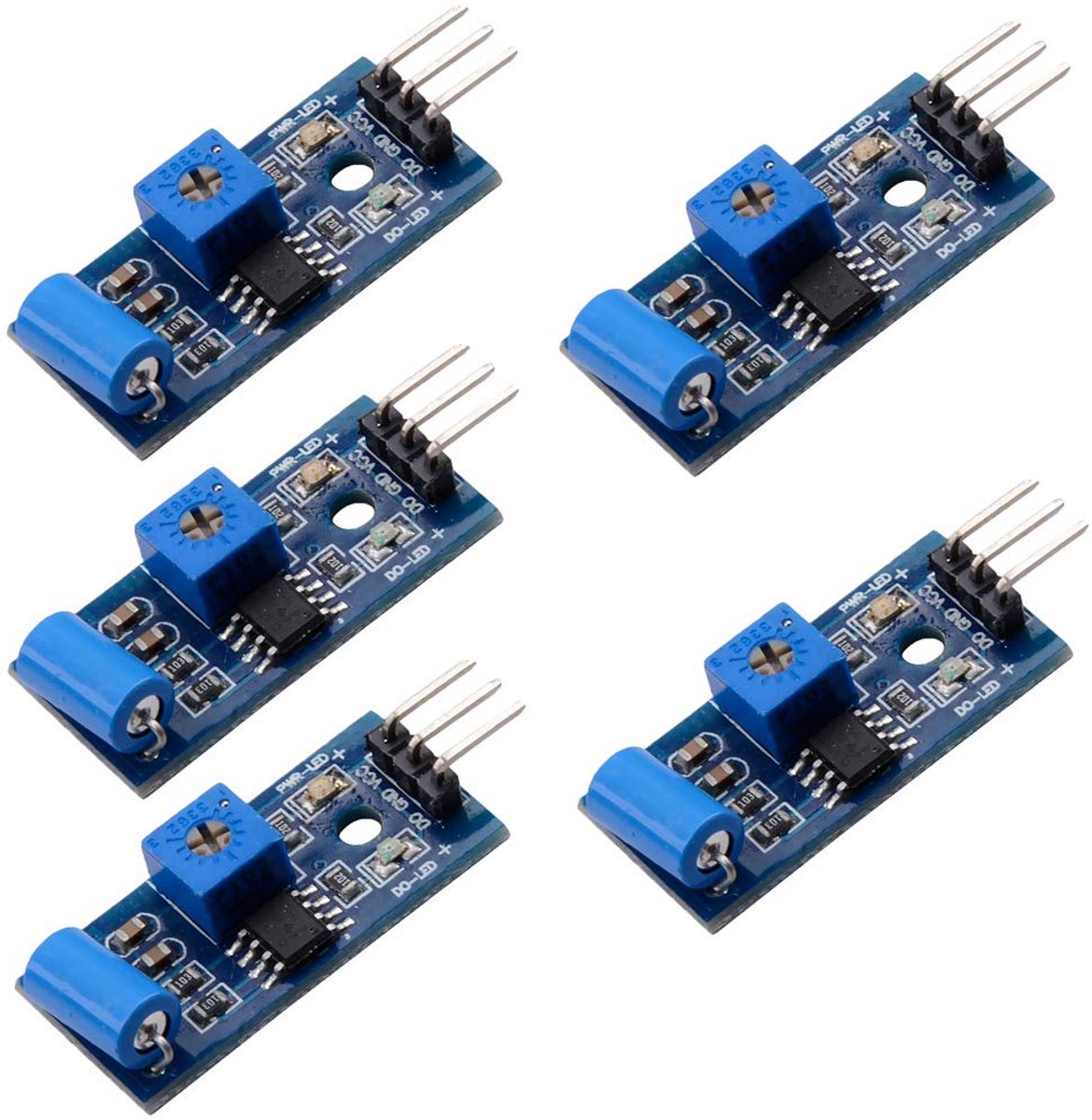 5 Stuks Trillingssensor Module met Alarmfunctie voor Arduino en Raspberry Pi