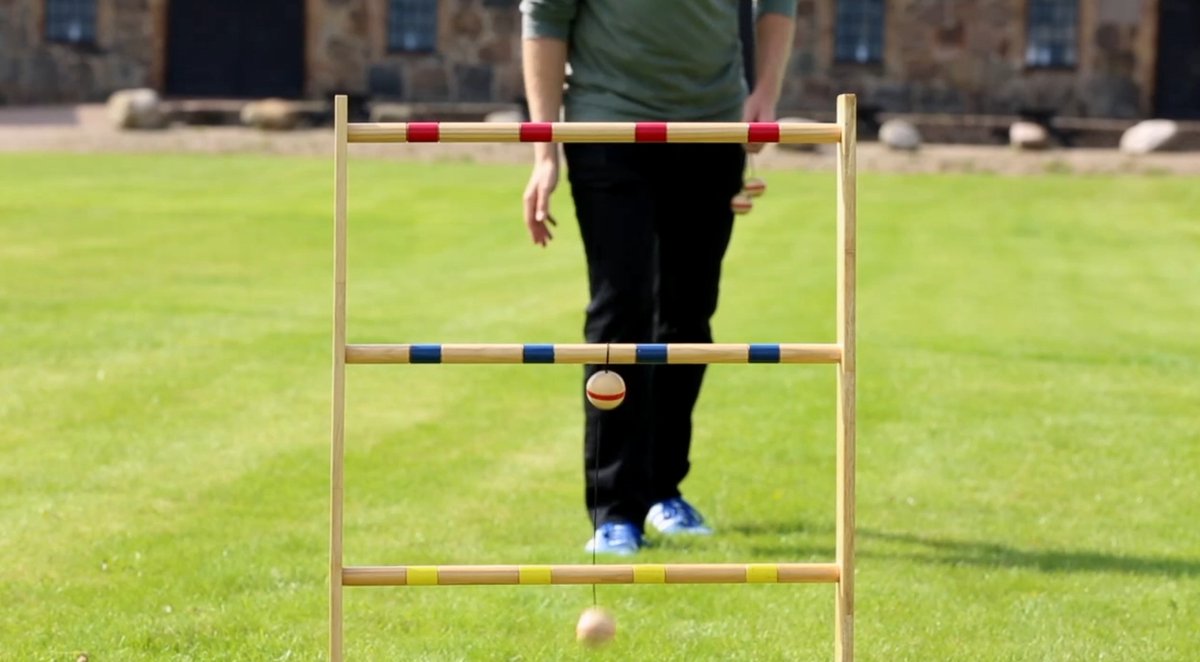 Bex Spin Ladder Original – Ladder Toss Werpspel – Houten Buitenspel Van Rubberhout – Inclusief 6 Touwballen – Complete Set – Vanaf 8 Jaar — afbeelding 10