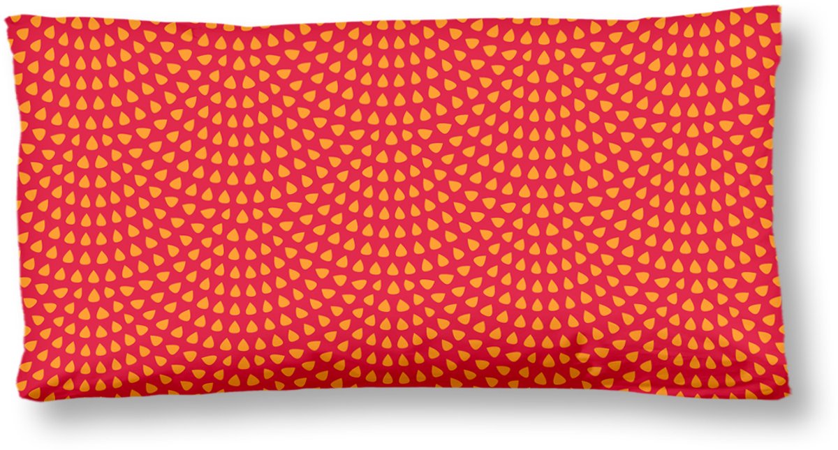 HIP kussensloop mandala's en bloemen - 40x80 cm - Rood - 100% Katoen satijn