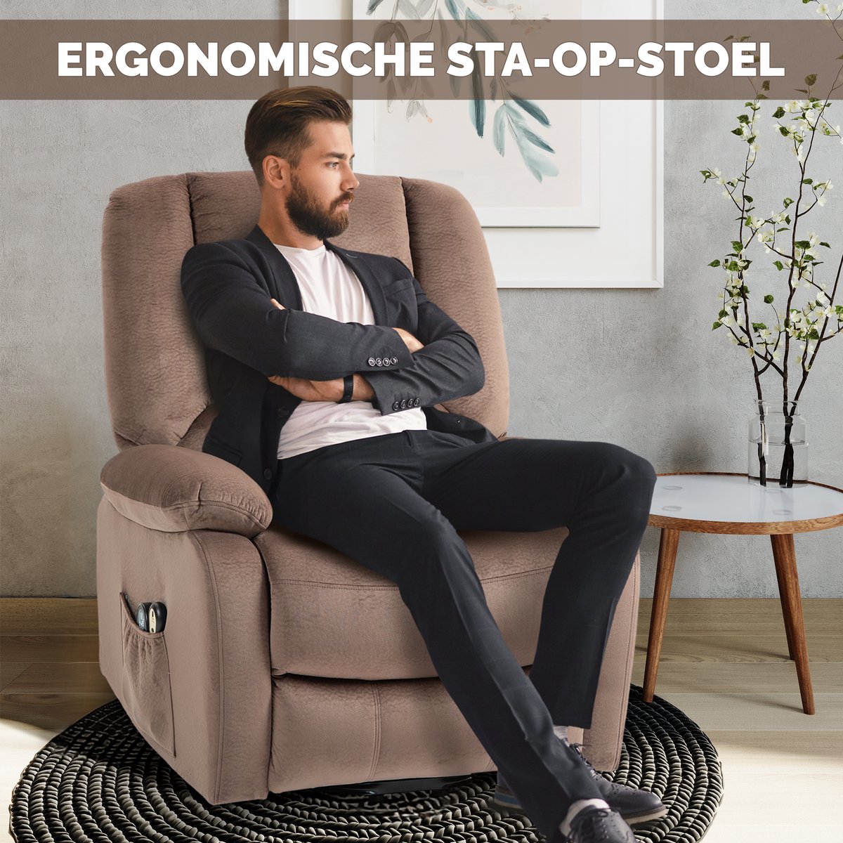 Smart-Elite Massagestoel Elektrisch Bruin Zeer Comfortabel - afbeelding 2