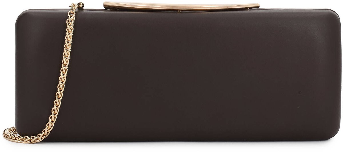 Evening handbag with metal clasp