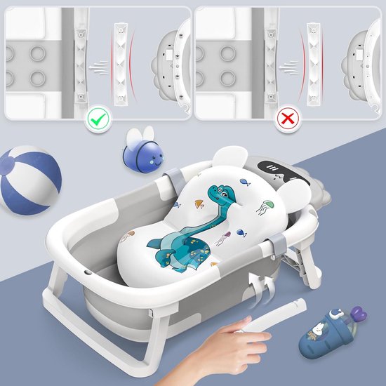 Baby Badje met Standaard - Inklapbaar Baby Bad - Zitbad Kinderen - Badzitje — afbeelding 2