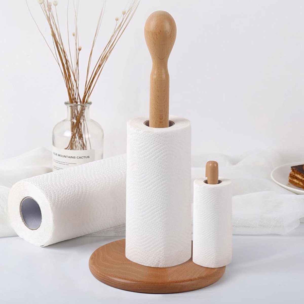 Keukenrolhouder Staand - Gootsteenkast Organizer - WC Rol Houder - Multifunctioneel