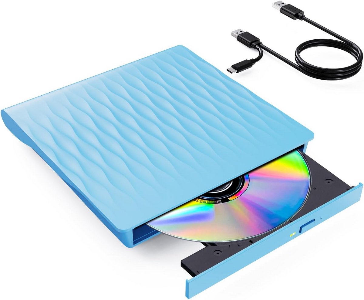 Externe USB 3.0 & Type-C DVD CD Brander en Speler voor Laptop en PC