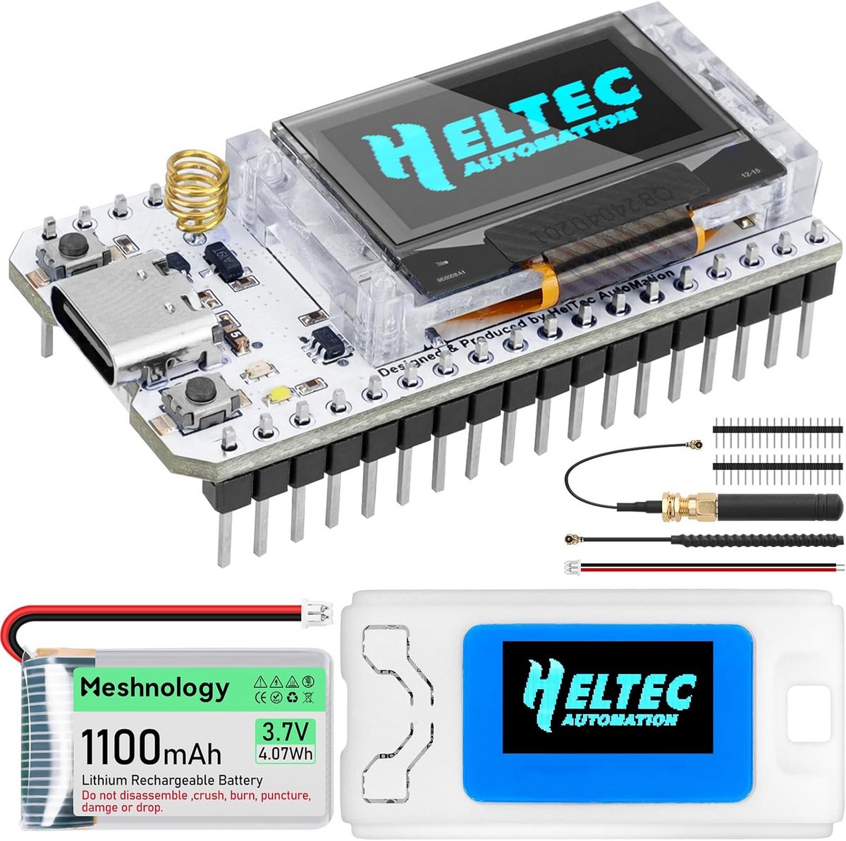 Ontwikkelbord met ESP32 LoRa V3 en 1100 mAh Accu voor IoT Toepassingen